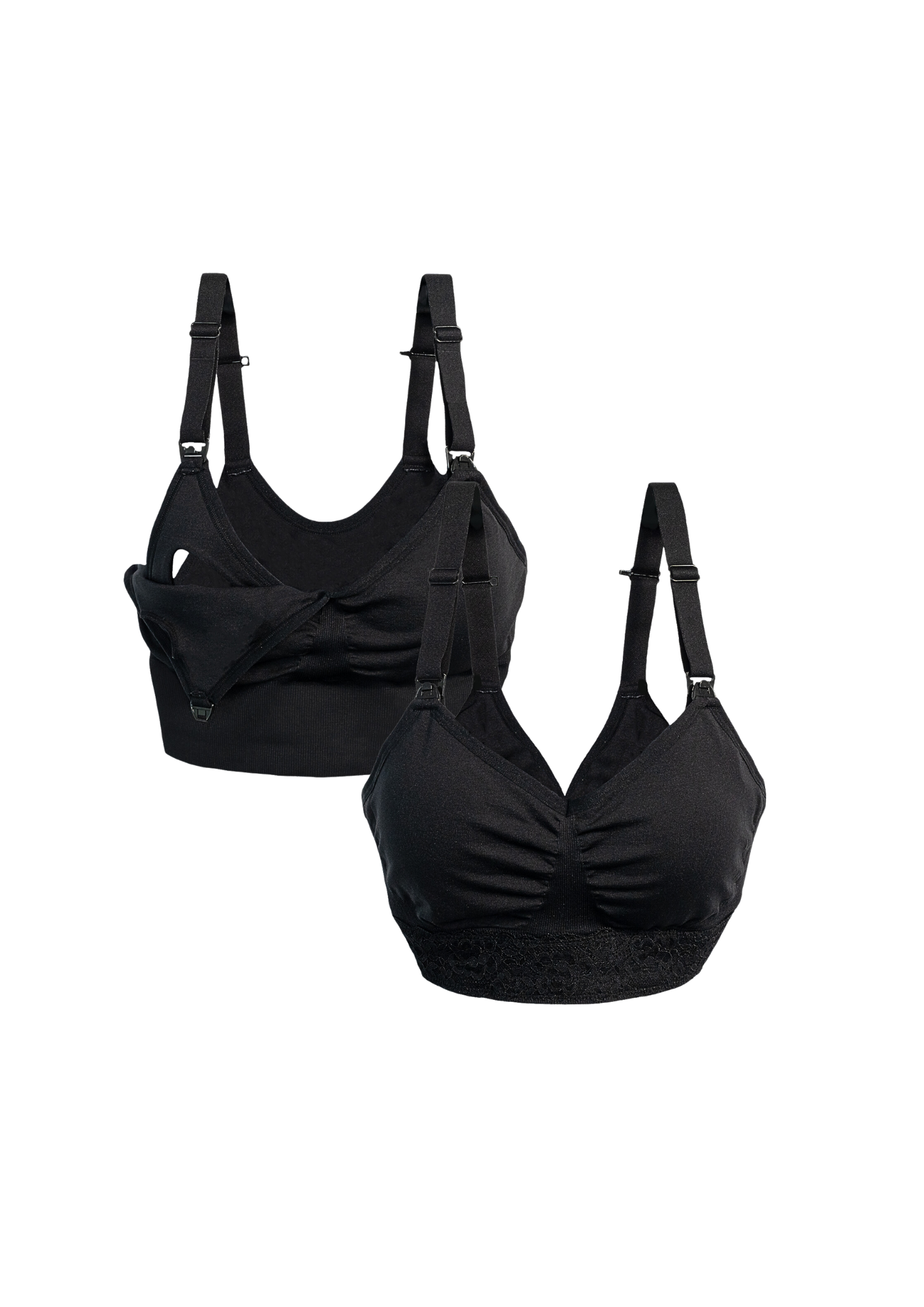 Seamless Maternity Nursing Bra Bundle - Black – Blush + Bashful